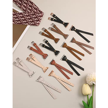 Minyee Chic Leather Band for Apple Watch, Stylish Gift