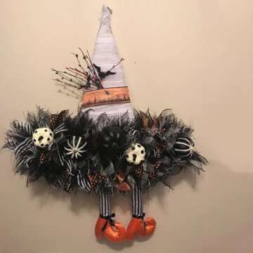 Metal Witch Hat Wreath Frame - DIY Seasonal Decoration