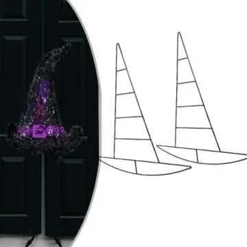 Metal Witch Hat Wreath Frame - DIY Seasonal Decoration