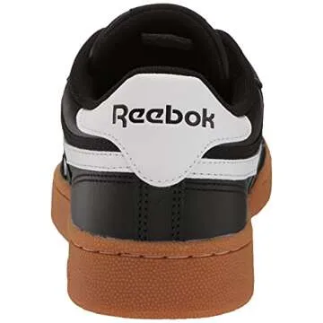 Reebok Men's Club C Sneaker, Black/White/Gum, 12