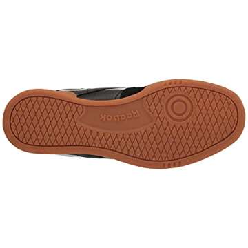 Reebok Men's Club C Sneaker, Black/White/Gum, 12