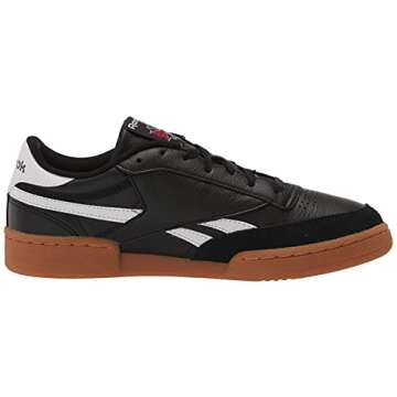 Reebok Men's Club C Sneaker, Black/White/Gum, 12