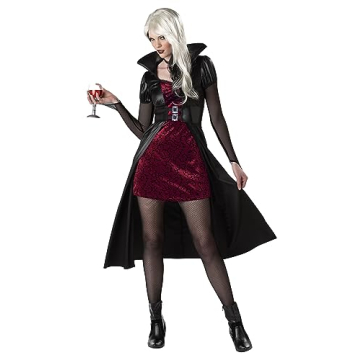 California Costumes Women's Blood Thirsty Beauty Costume - Elegant Vampire Dress in Black/Burgundy