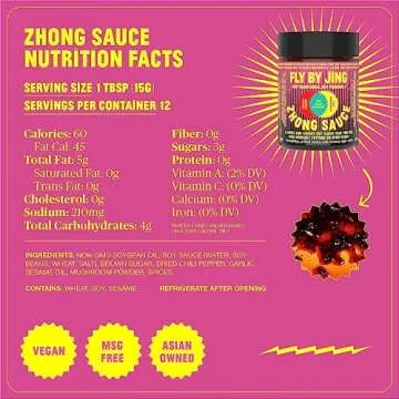 FLYBYJING XL Spicy Sweet Chili Sauce - Perfect for Noodles, Meats, Veggies, and Dumplings - All-Natural and Vegan Zhong Sauce, Use as Marinade and Glaze, 6oz (Pack of 1)