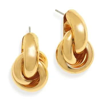 Frigotine Chunky Gold Twisted Knot Stud Earrings for Women, Trendy Statement Irregular Geometric Lig...