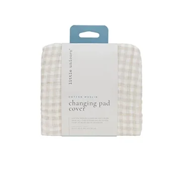 Cute Tan Gingham Changing Pad Cover for Babies