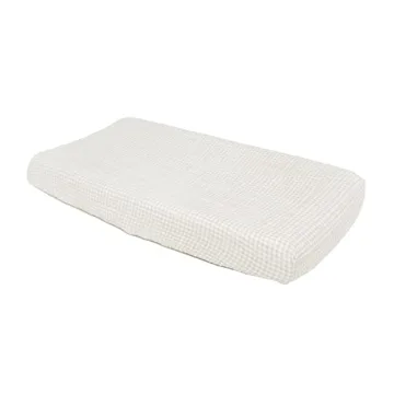 Cute Tan Gingham Changing Pad Cover for Babies