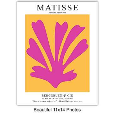 LARGE 11x14 - Matisse Wall Art - Matisse Poster - Minimalist Wall Art - Abstract Art - Aesthetic Room Decor Set - Mid Century Modern Wall Art - Matisse Print - Minimal Wall Art - Henri Matisse