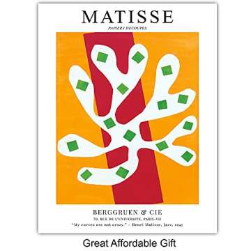 LARGE 11x14 - Matisse Wall Art - Matisse Poster - Minimalist Wall Art - Abstract Art - Aesthetic Room Decor Set - Mid Century Modern Wall Art - Matisse Print - Minimal Wall Art - Henri Matisse