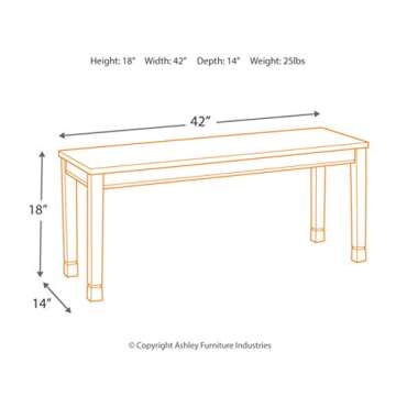 Signature Design Ashley Whitesburg Cottage Dining Bench