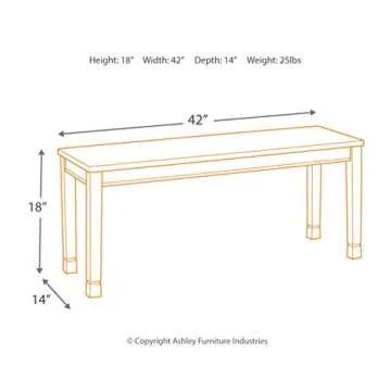 Signature Design Ashley Whitesburg Cottage Dining Bench