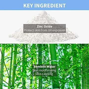 MAKEPREM UVA UVB Defense Me Calming Sun Cream VEGAN Sunblock SPF 50+ PA++++ 1.69 Fl Oz Reef-Safe Non-Nano Mineral Sunscreen Broad UV Protection Blue Ray Dry Sensitive Acne-Prone Oily Skin No Chemical