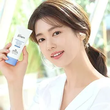 MAKEPREM UVA UVB Defense Me Calming Sun Cream VEGAN Sunblock SPF 50+ PA++++ 1.69 Fl Oz Reef-Safe Non-Nano Mineral Sunscreen Broad UV Protection Blue Ray Dry Sensitive Acne-Prone Oily Skin No Chemical