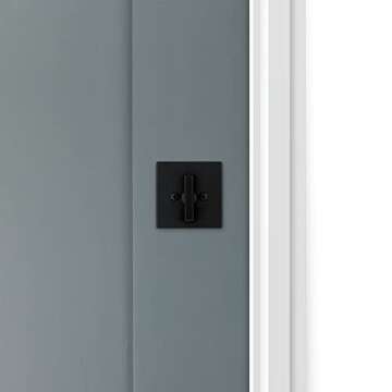 Kwikset 660 Contemporary Deadbolt Deadbolt Lock, Matte Black Square Exterior Keyed Front Entry Door, Pick Resistant SmartKey Rekey Security, Single Cylinder Dead Bolt