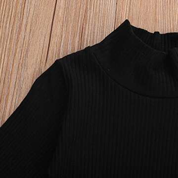 Stylish Toddler Girl Long Sleeve Knit Top and Skirt Set