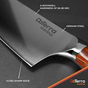 DaTerra Cucina Chef Knife - 8 Inch | Eisenrose German Steel Professional Kitchen Knives