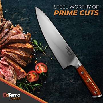 DaTerra Cucina Chef Knife - 8 Inch | Eisenrose German Steel Professional Kitchen Knives