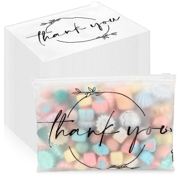 Ireer 100 Pcs EVA Cosmetic Bags - Thank You Gift Makeup Bags