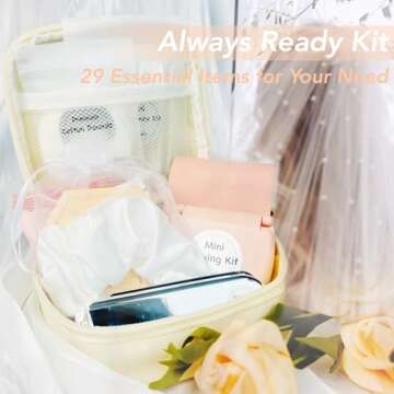 Women's Emergency Kit for Weddings 29 Essential Items for Brides Daily Use All in One Travel Kit Per...