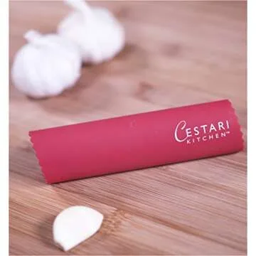 Cestari Premium Garlic Peeler - Silicone Easy Roll Kitchen Gadget for Quick Peeling