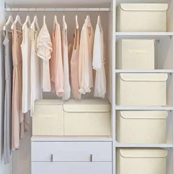 Bagnizer Linen Foldable Storage Bin - 4-Pack Organizer