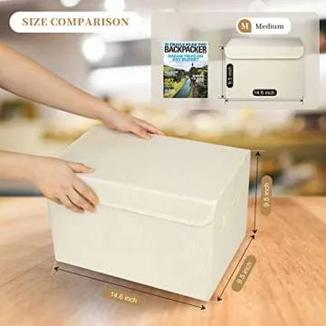 Bagnizer Linen Foldable Storage Bin - 4-Pack Organizer