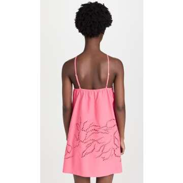 MINKPINK Women's Darla Broderie Mini Dress, Pink, S