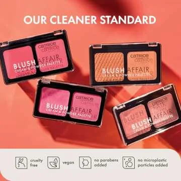 Catrice | Blush Affair Cream & Powder Palette | Highly Pigmented Radiant Cream & Soft Matte Powder | Vegan & Cruelty Free (040 Peach Passion)