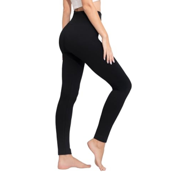 Conceited Fleece Lined Leggings for Women - Regular & Plus Sizes in Black