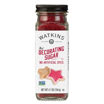 Watkins Red Decorating Sugar, Non-GMO, Kosher, 4.7 oz
