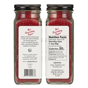 Watkins Red Decorating Sugar, Non-GMO, Kosher, 4.7 oz