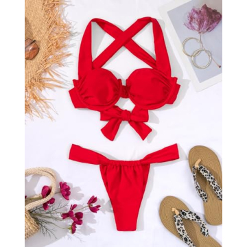 Stylish GirlsUpto Underwire 2 Piece Bikini Sets for Women