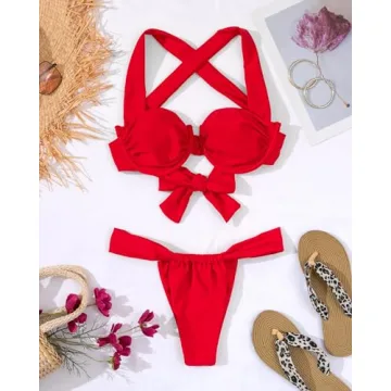 Stylish GirlsUpto Underwire 2 Piece Bikini Sets for Women