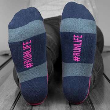 Gone For a Run Inspirational Ankle Socks for Women - Affirmation - Fun Running Socks - Runners Gifts & Motivation - Runlife
