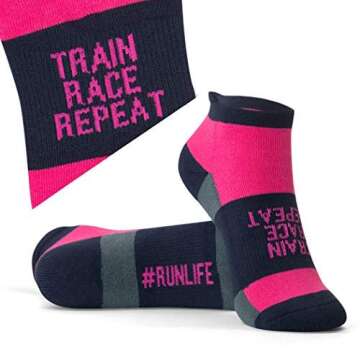 Gone For a Run Inspirational Ankle Socks for Women - Affirmation - Fun Running Socks - Runners Gifts & Motivation - Runlife