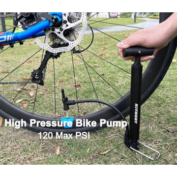 Compact Portable Bike Pump for Cyclists and Parents