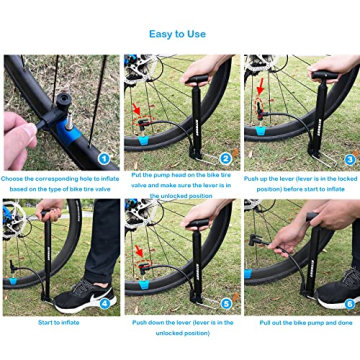 Compact Portable Bike Pump for Cyclists and Parents