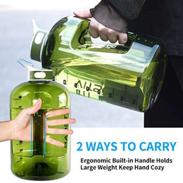 1 Gallon Motivational Water Bottle with Straw - 128 Oz