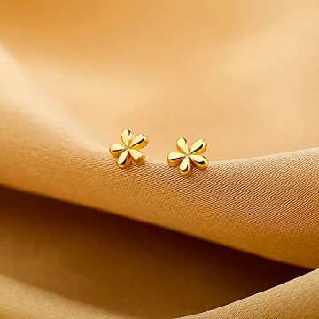 Daisy Stud Earrings in 925 Sterling Silver for Women