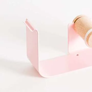 U Brands Metal Tape Dispenser, Desktop Accessory, Arc Collection, 1” Core, Pink, 3553A04-24