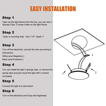 Facon 4.5Inch LED RV Puck Light: Durable, Bright & Stylish