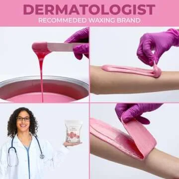 Starpil Wax 1000g / 2.2 lb Pink Hard Wax Beans for Painless Hair Removal, Stripless Wax Beads , Poly...