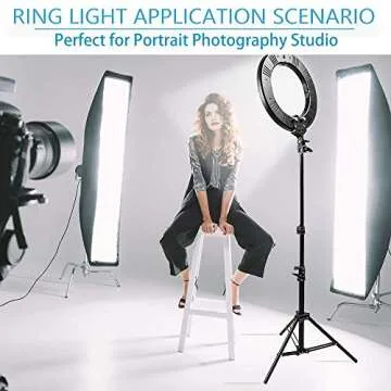 Dimmable LED Ring Light Stand for Videos and Selfies