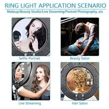 Dimmable LED Ring Light Stand for Videos and Selfies