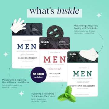 SpaLife Men's 12-Piece Spa Set: Grooming & Relaxation Gift Kit