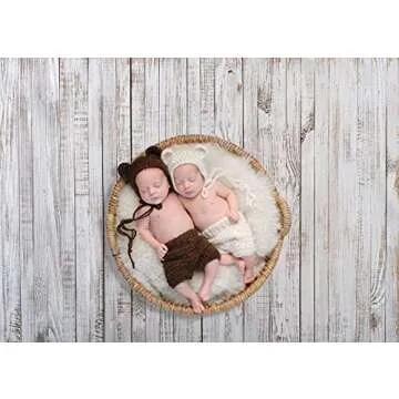 WOLADA 7x5FT Vintage Wood Backdrop Retro Rustic White Gray Wooden Floor Backdrops for Photography Kids Adult Photo Booth Video Shoot Vinyl Studio Prop 11890