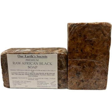 Raw African Black Soap 1 lb Natural Skincare Ghana
