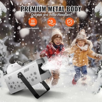 VEVOR Snow Machine 1500W with Large Water Tank