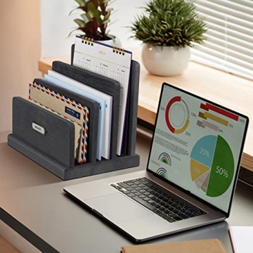 Rustic Wooden Mail Organizer for Stylish Office Decor