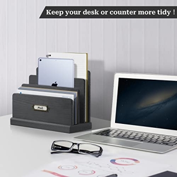 Rustic Wooden Mail Organizer for Stylish Office Decor